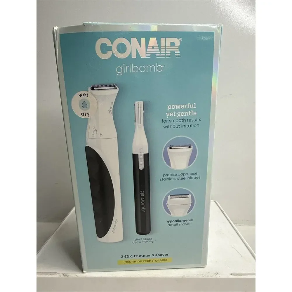 Conair Girlbomb Lithium Ion-Powered 3-in-1 Bikini Trimming Kit
